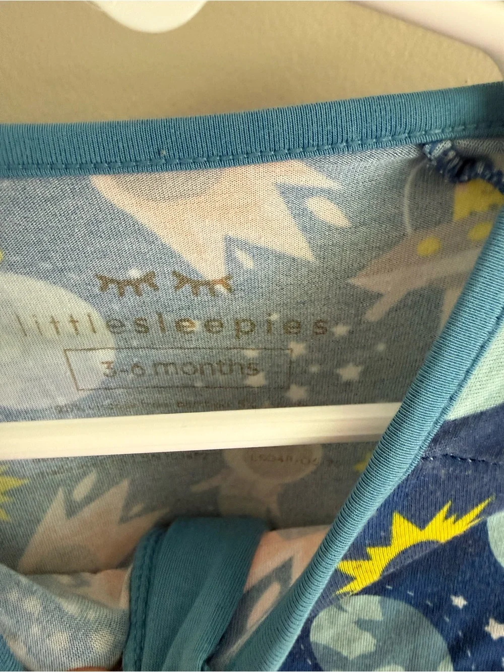little sleppies 3-6 months space zippy